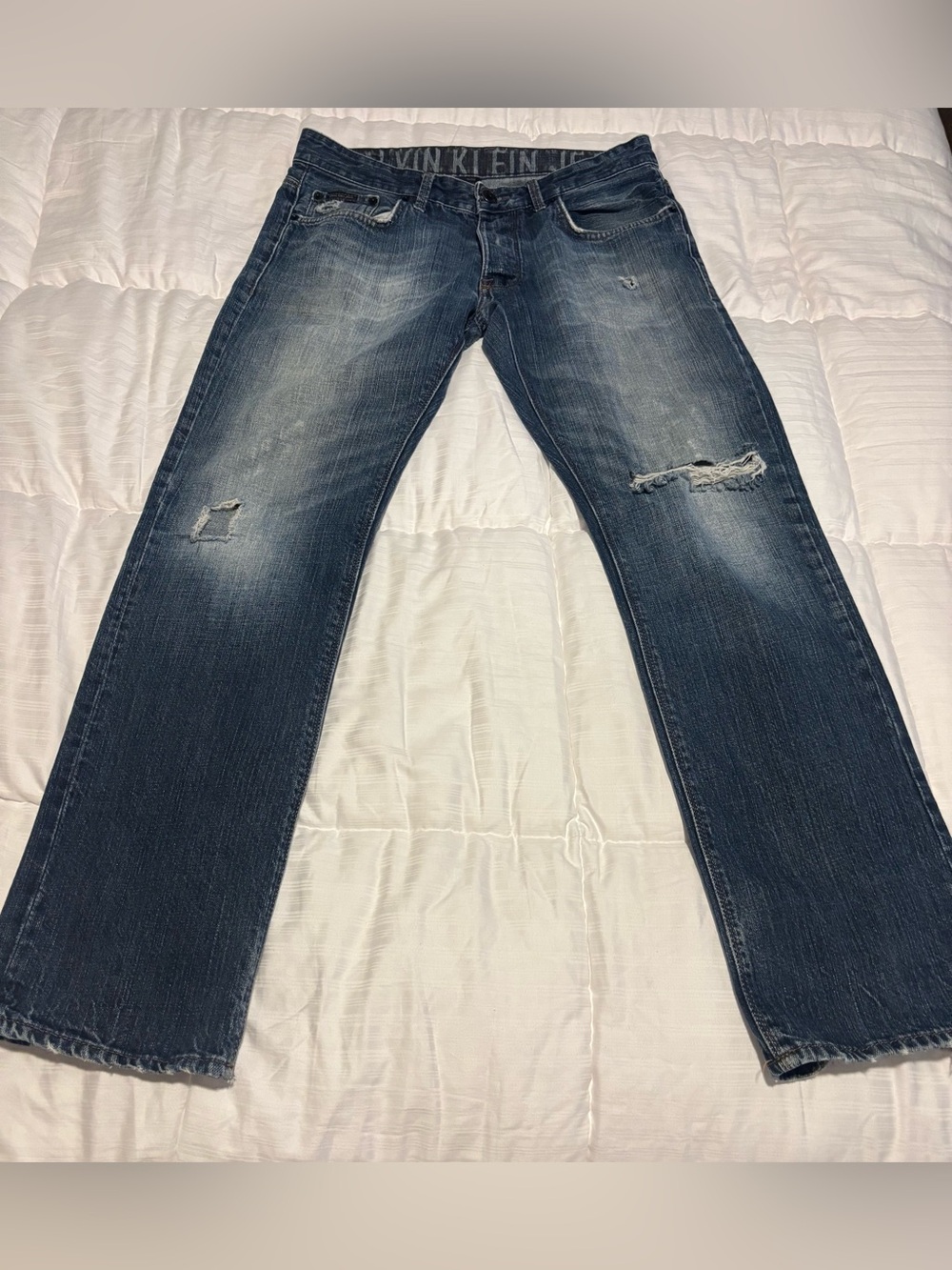 Y2K Calvin Klein Jeans Slim Straight Dark Jeans Size 32x31